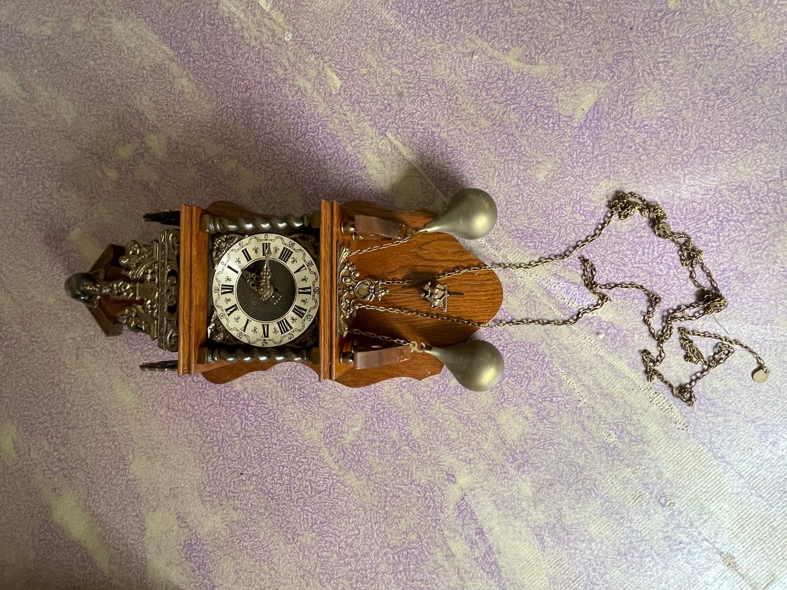 Antieke Koekoeksklok - Houten Wandklok met Ketting, Antiek en Kunst, Ophalen of Verzenden
