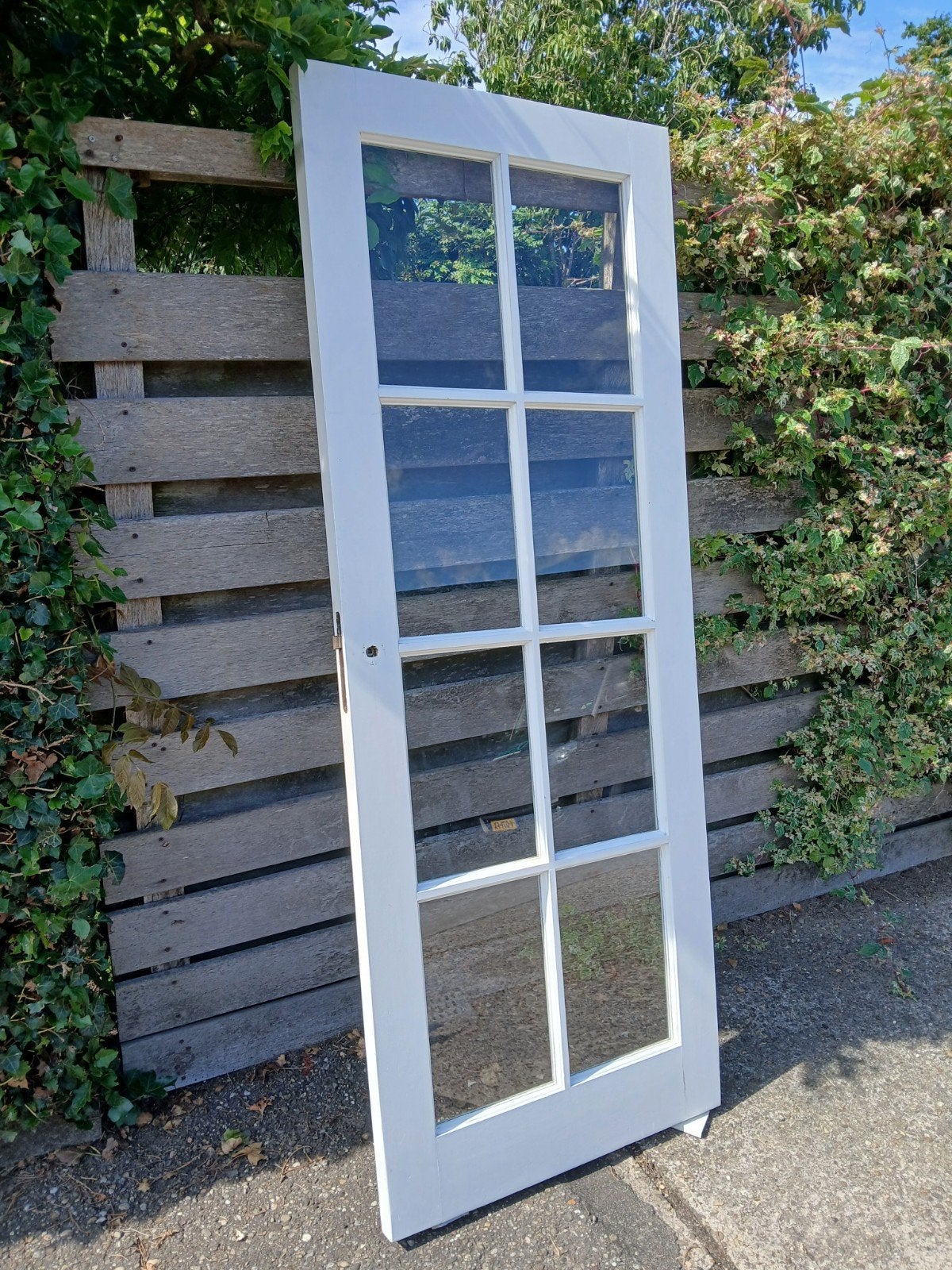 Witte binnendeur met glas, 77x200cm, Ophalen, Gebruikt, 80 tot 100 cm, Binnendeur