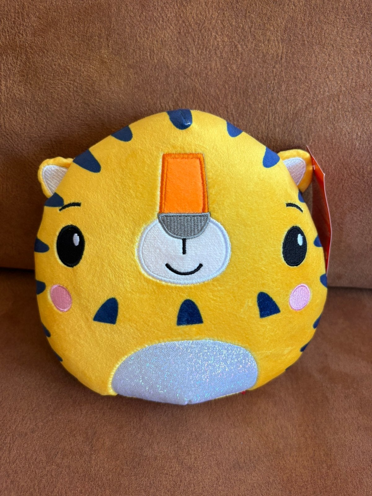 Fisher Price squishy pluche knuffel - tijger [NIEUW], Geel, Nieuw, Ophalen of Verzenden, Met label
