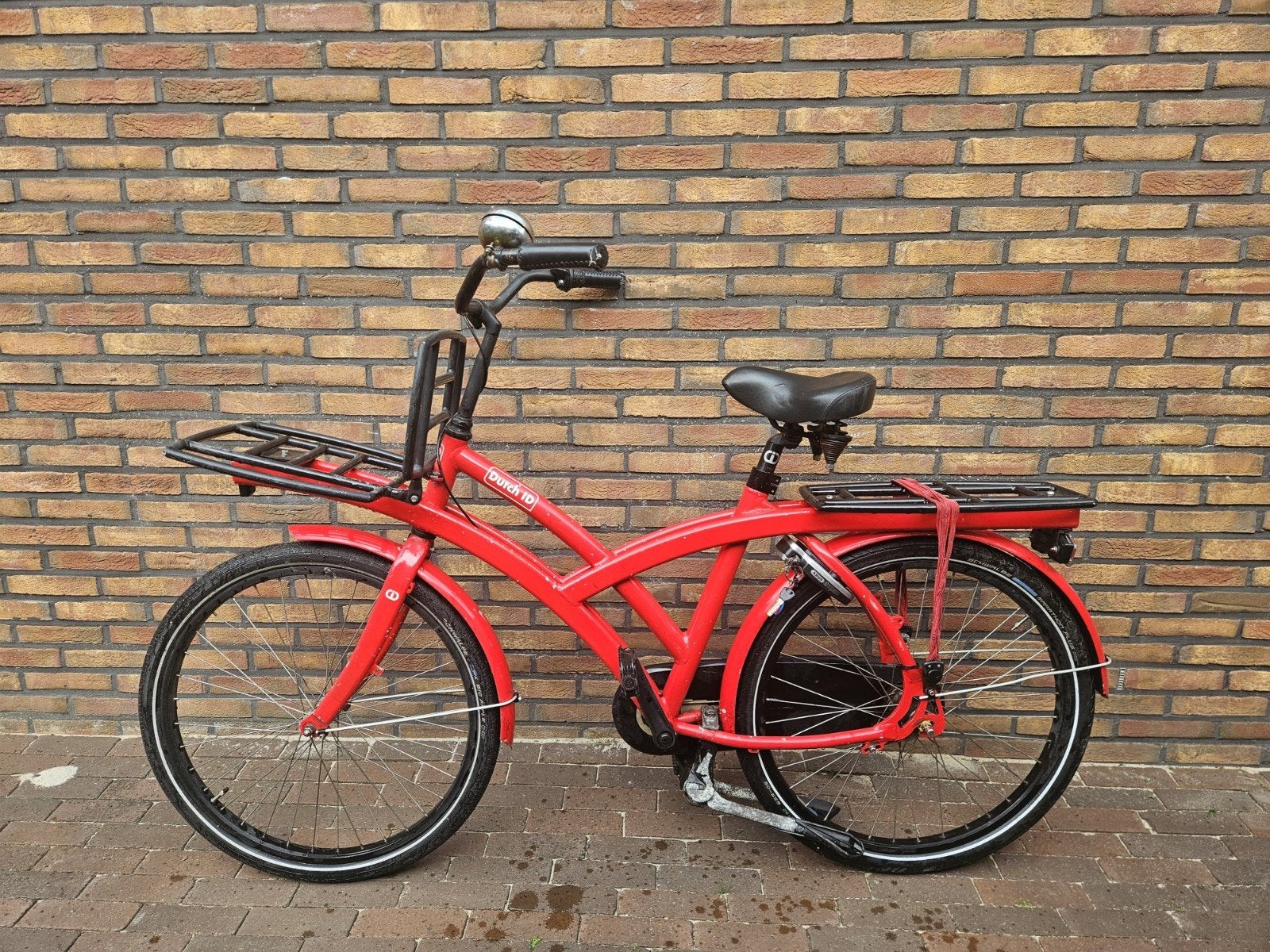 Robuuste rode Dutch ID transportfiets met voordrager, Ophalen, Gebruikt, Overige merken