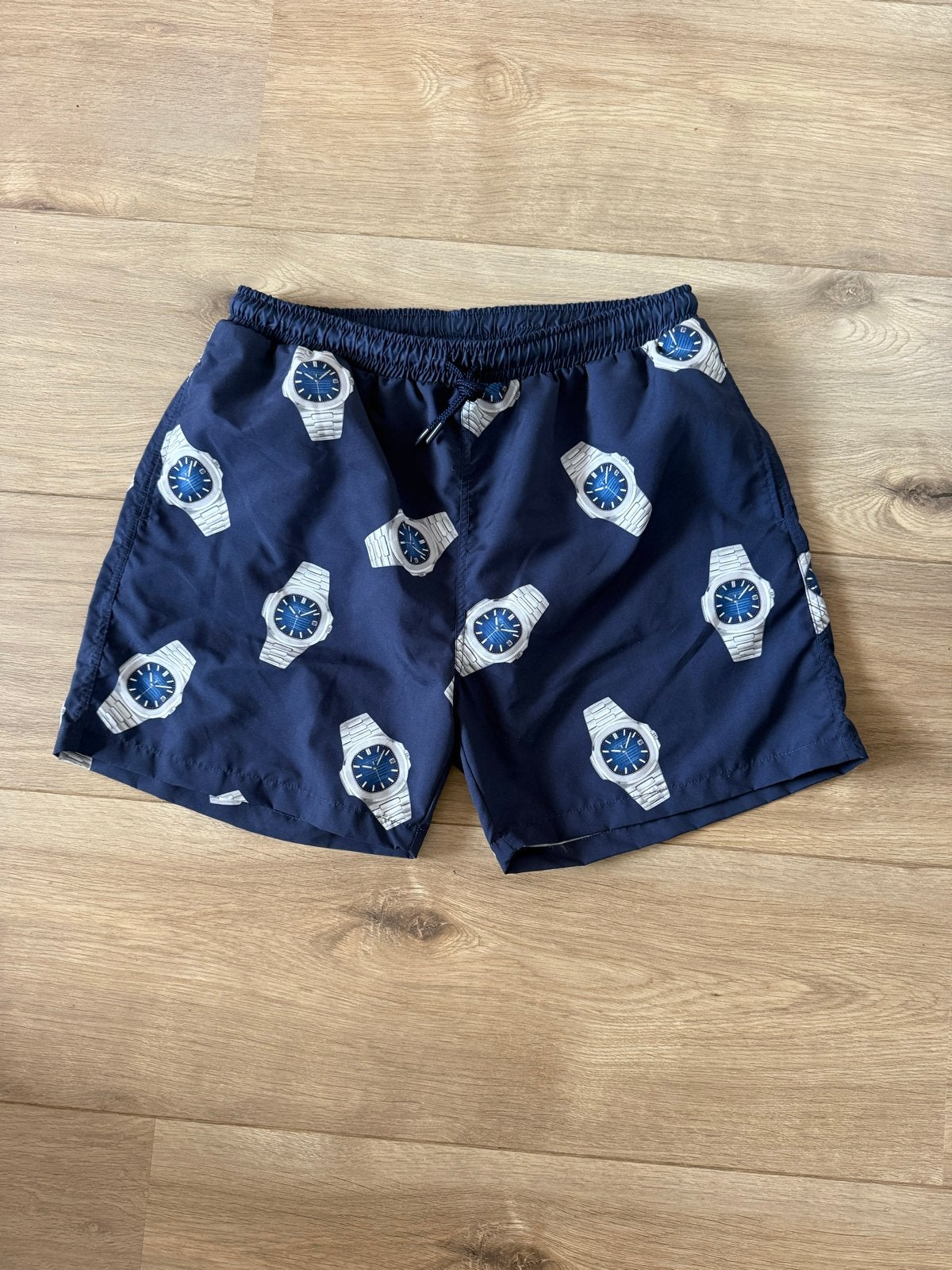 Baron Filou Zwemshort met Horloge Print - Maat L, Ophalen of Verzenden, Maat 52/54 (L), Blauw, Zwemshort
