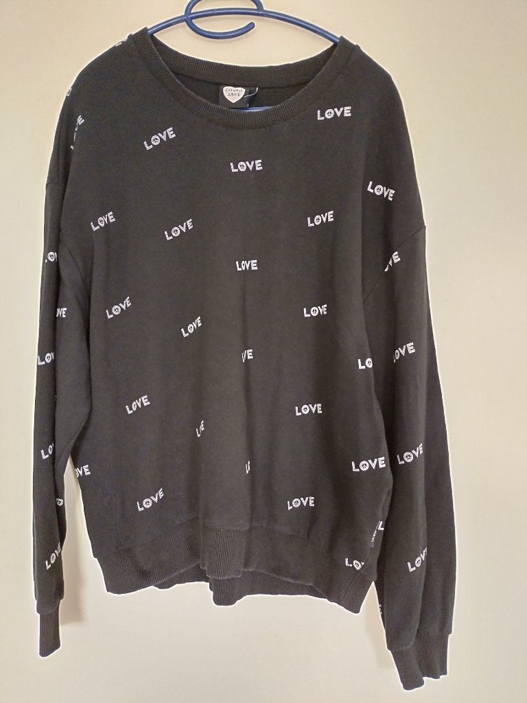 Zwarte Catwalk Junkie "LOVE" trui (maat XL), Zwart, Maat 46/48 (XL) of groter, Ophalen of Verzenden, Zo goed als nieuw
