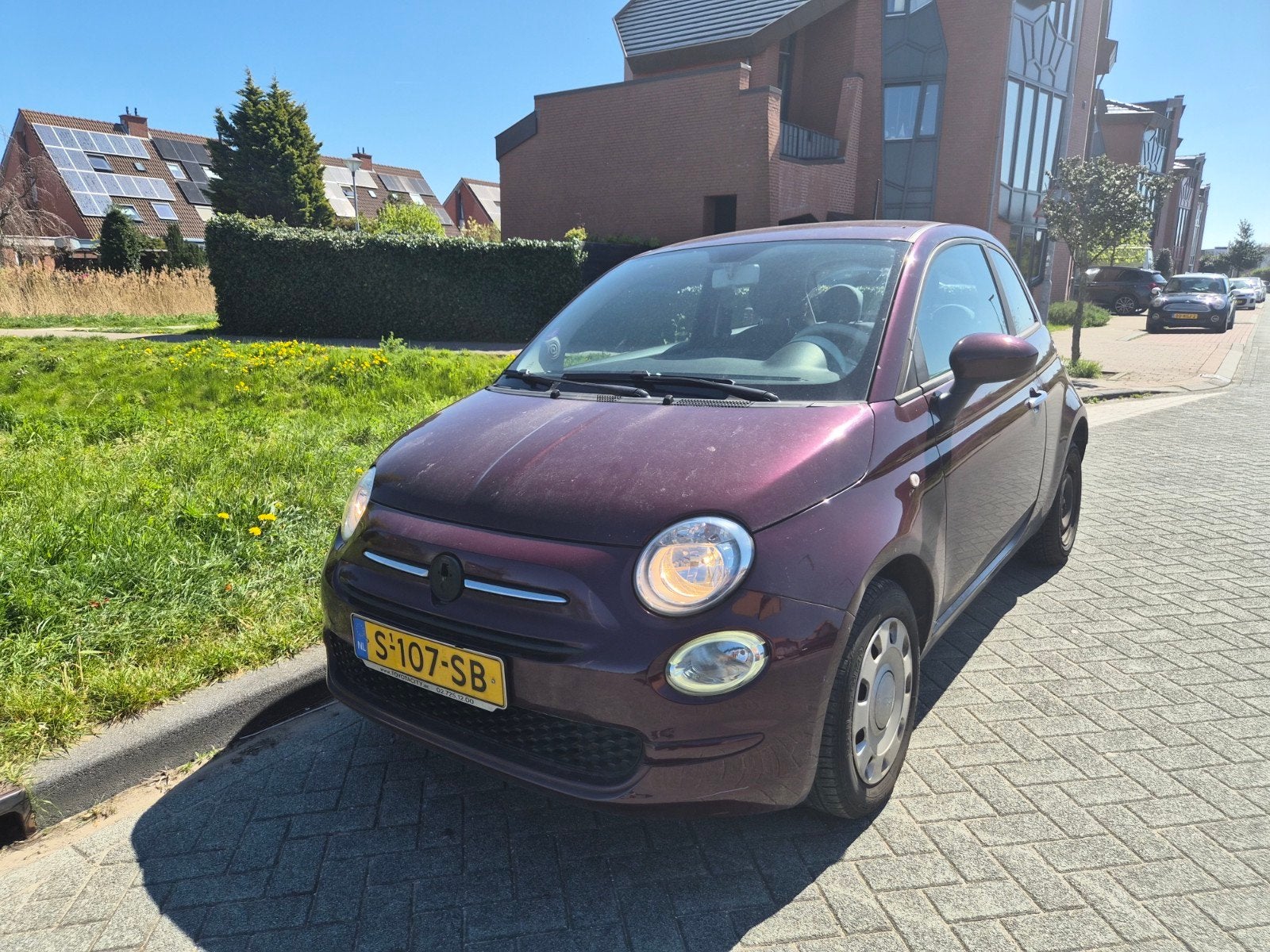 Fiat 500 1.2 Eco 69pk 2019 Rood, Voorwielaandrijving, Euro 5, Stof, 4 cilinders