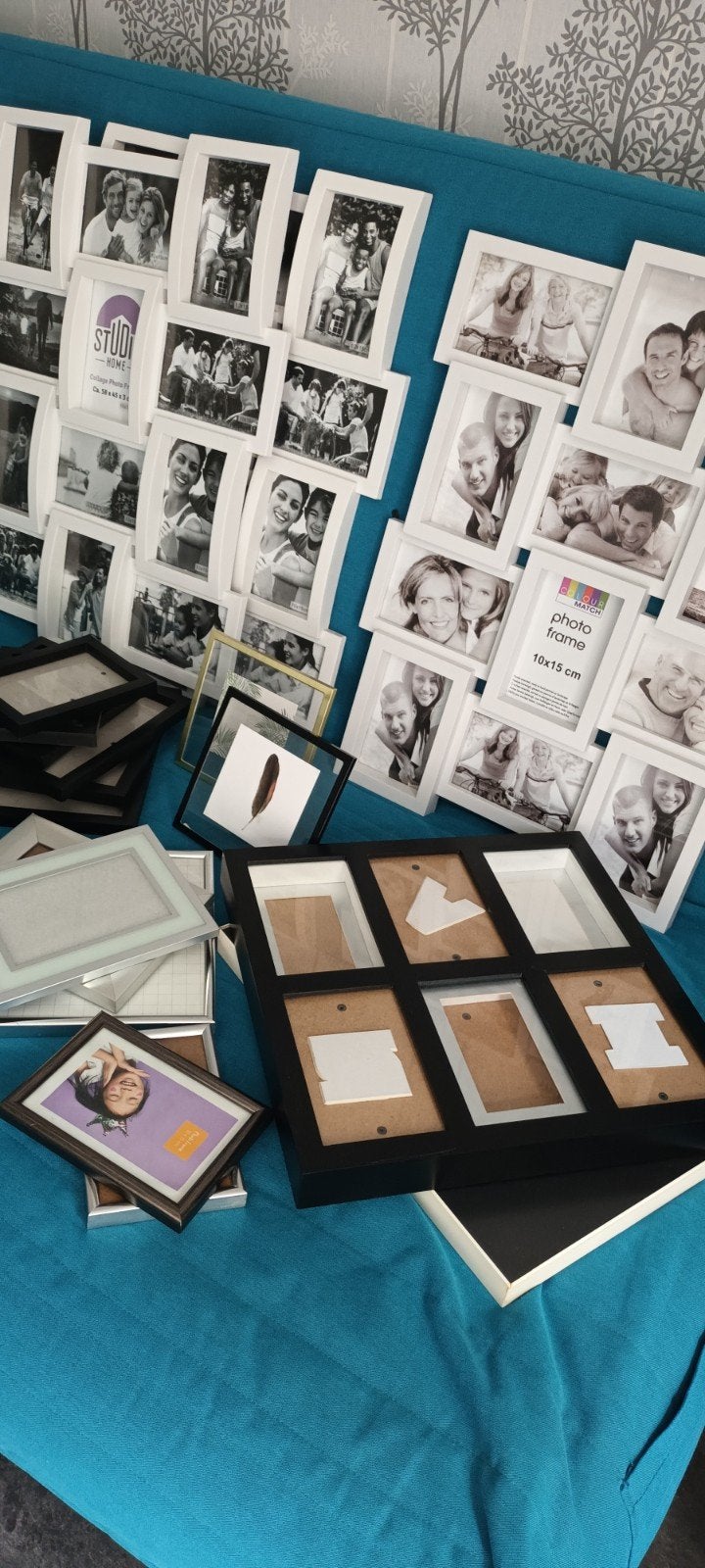 18 verschillende fotolijsten - diverse maten en stijlen, Ophalen, Gebruikt, Fotolijst, Wit
