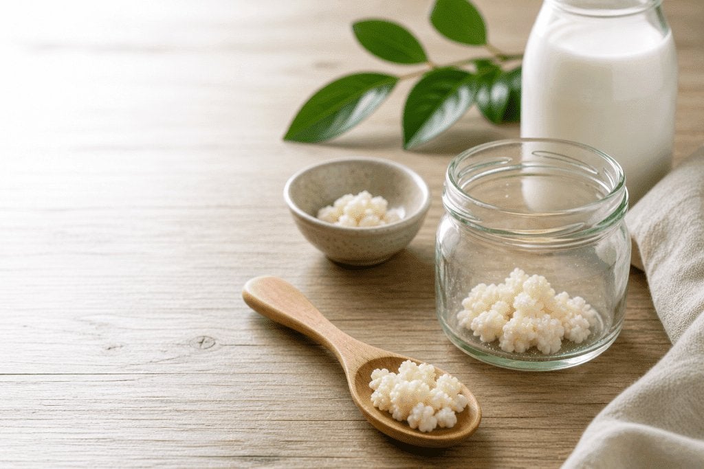 Biologische melk kefir korrels, Ophalen
