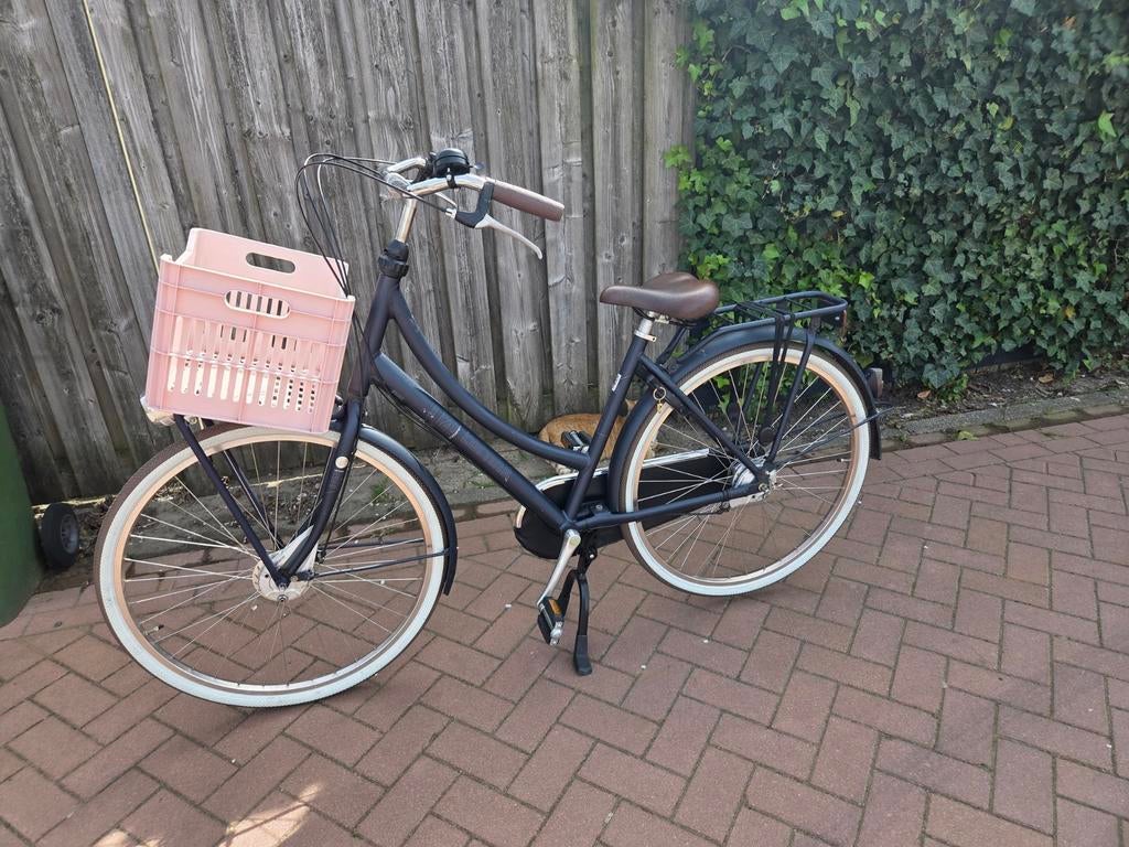 Damesfiets met voordrager en krat, Ophalen of Verzenden, Gebruikt, Overige merken, Versnellingen