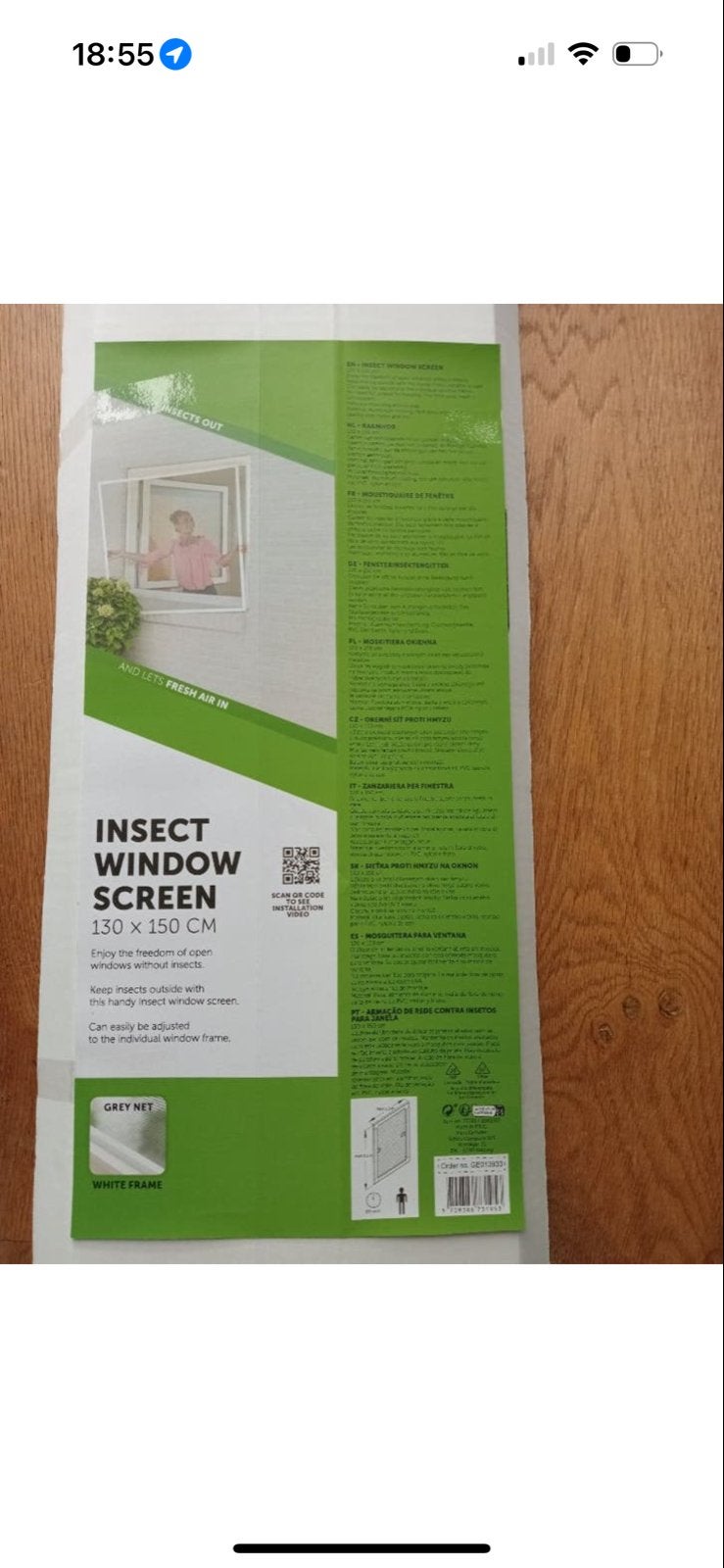 Raamhor 130x150 cm - Houd insecten buiten!, Ophalen, Kunststof, 80 tot 100 cm, Overige typen