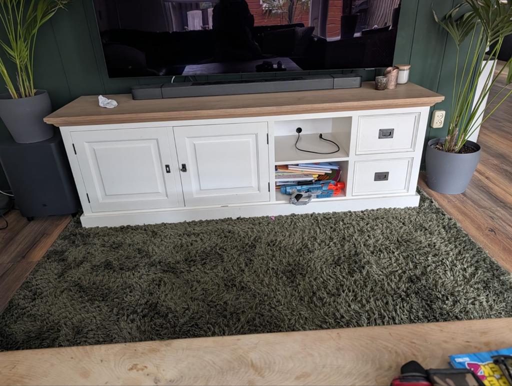 Mooi tv-meubel met opbergruimte, Huis en Inrichting, Kasten | Televisiemeubels, Gebruikt, 150 tot 200 cm, Ophalen of Verzenden