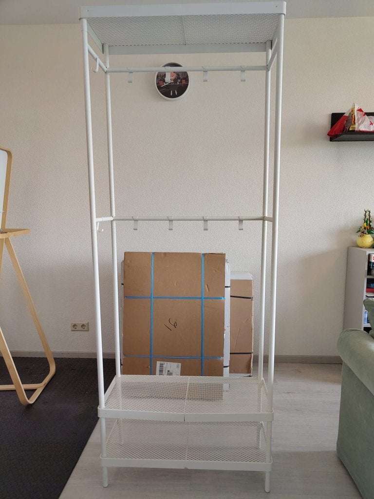 Coat rack with shoe storage unit, Gebruikt, Minder dan 100 cm, Hout, Ophalen