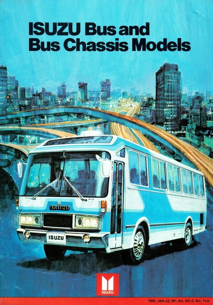 Folder Isuzu Bus and Bus Chassis Models (uit Japan - 1977), Verzenden, Gelezen, Overige merken