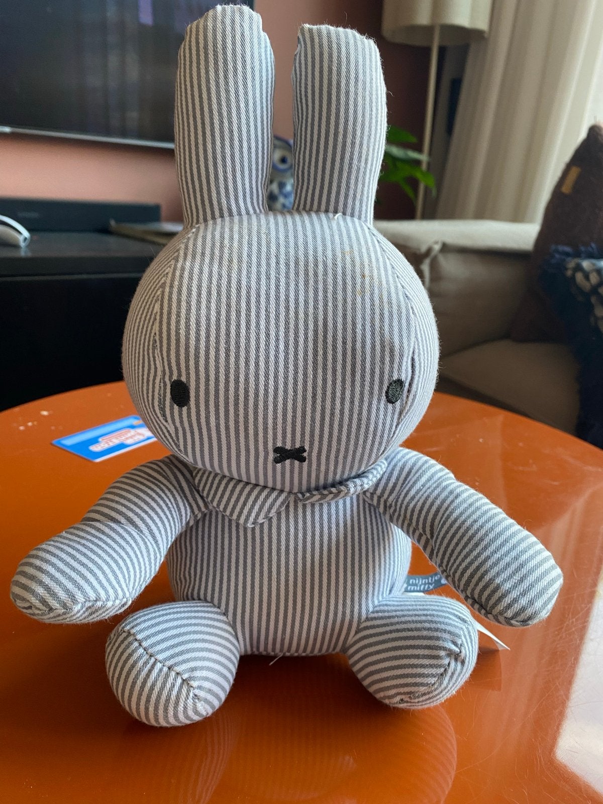 Nijntje knuffel gestreept - Zo goed als nieuw, Overige merken, Grijs, Nijntje, Ophalen of Verzenden