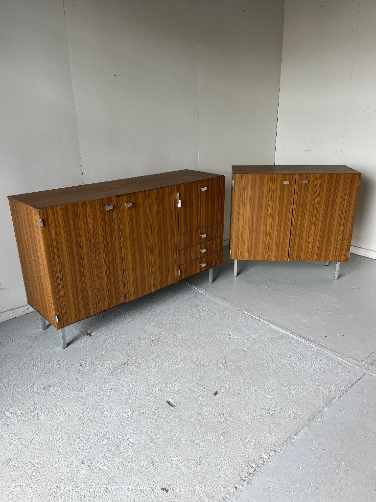 Dressoir/Highboard (Vintage, Meurop, Guariche), Ophalen, Overige materialen, Met klep(pen), Vintage, midcentury