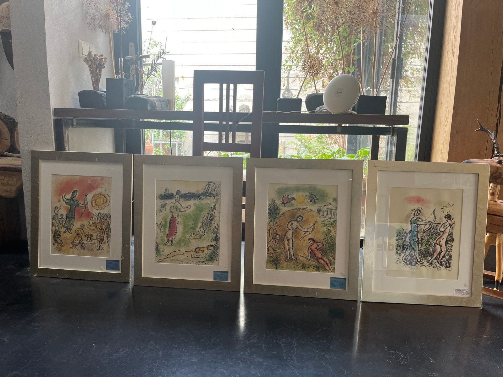 Marc Chagall - Odysseus Suite (4 Granolithografieën), Ophalen, Mythologie, Lithografie, 1950 - 1999