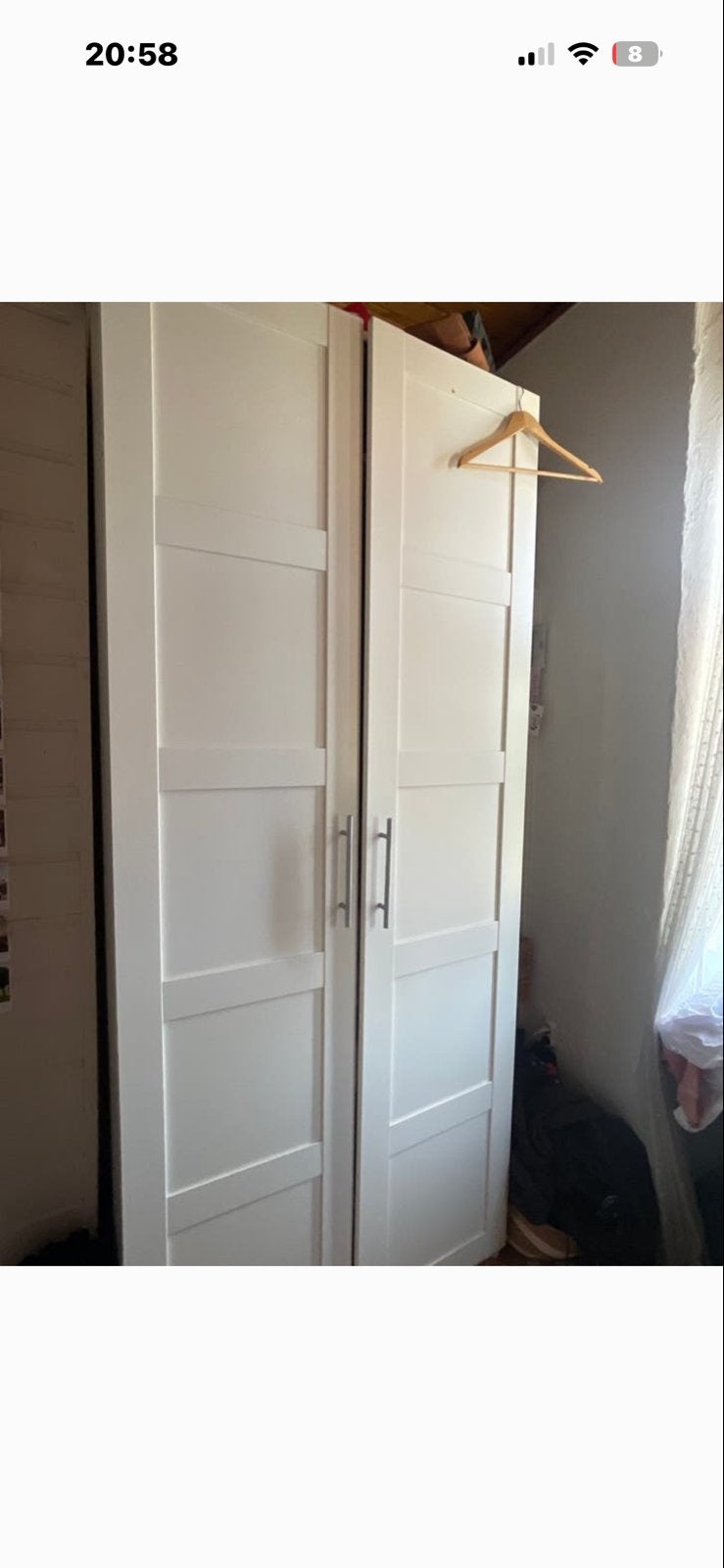 Gevraagd: Witte Pax kast deur 50x195 cm voor 201 cm kast, Ophalen, Gebruikt, 50 tot 100 cm, 150 tot 200 cm