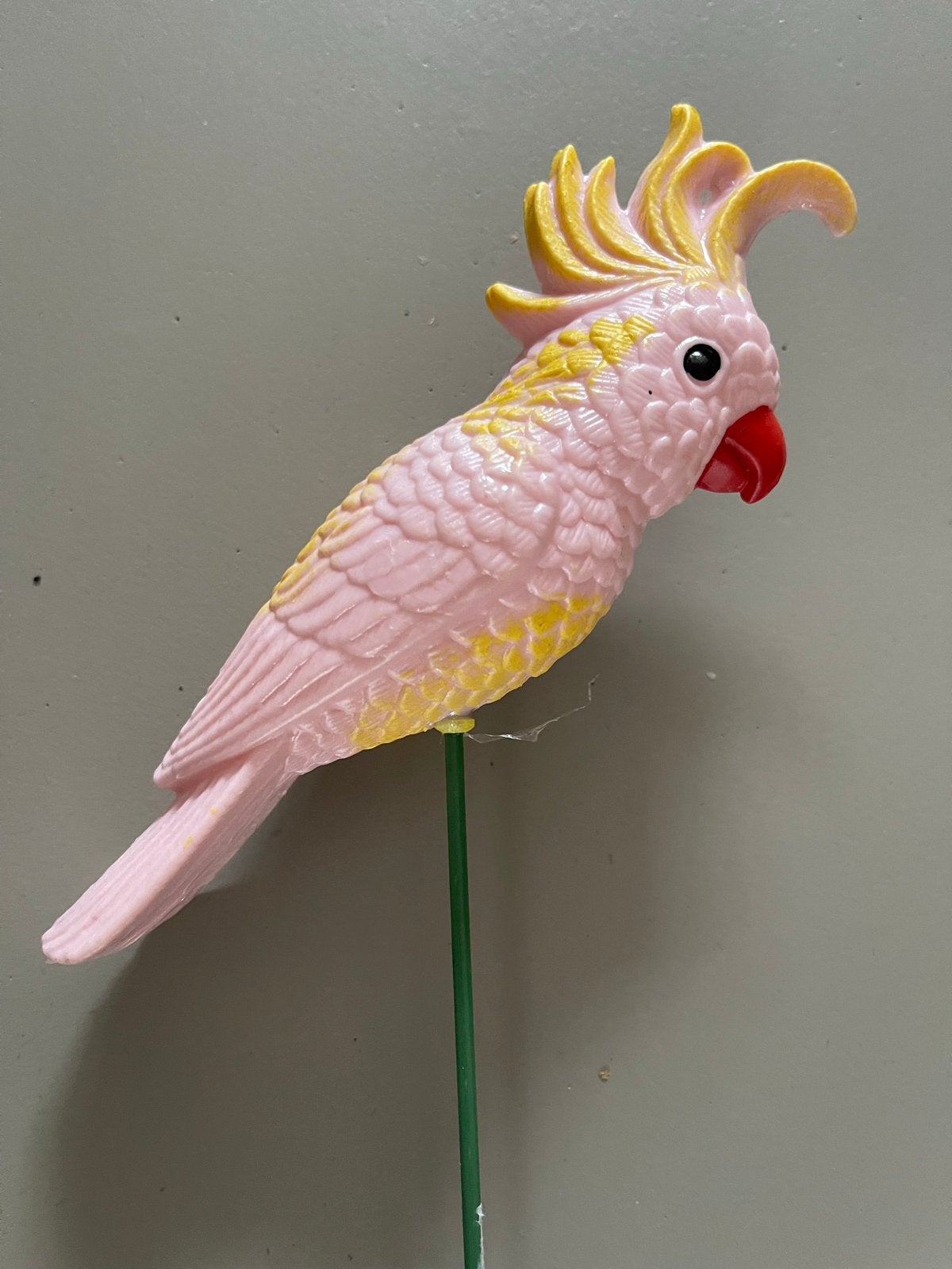 Roze Vogel papegaai Plantensteker - Decoratie voor Planten, Binnen, Overige typen, Roze, 70 cm