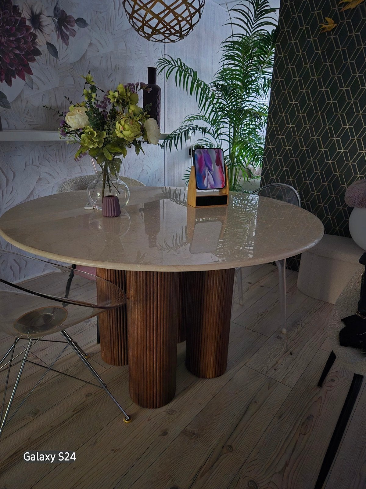 als nieuw mooie eetkamertafel, Huis en Inrichting, Ophalen, 100 tot 150 cm, 50 tot 100 cm, Zo goed als nieuw