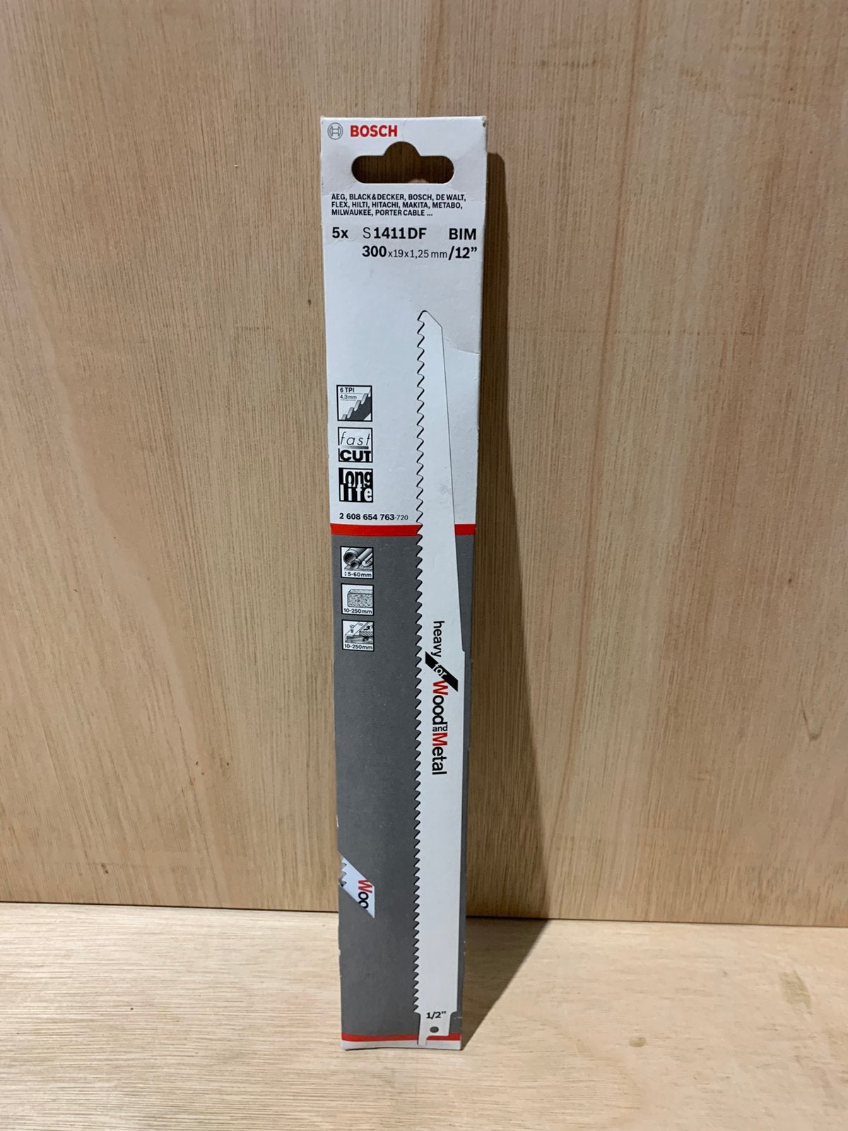 Bosch Reciprozaagbladen S1411DF – Nieuw – Verpakt per 5, Bosch, Nieuw, Ophalen of Verzenden, Bosch