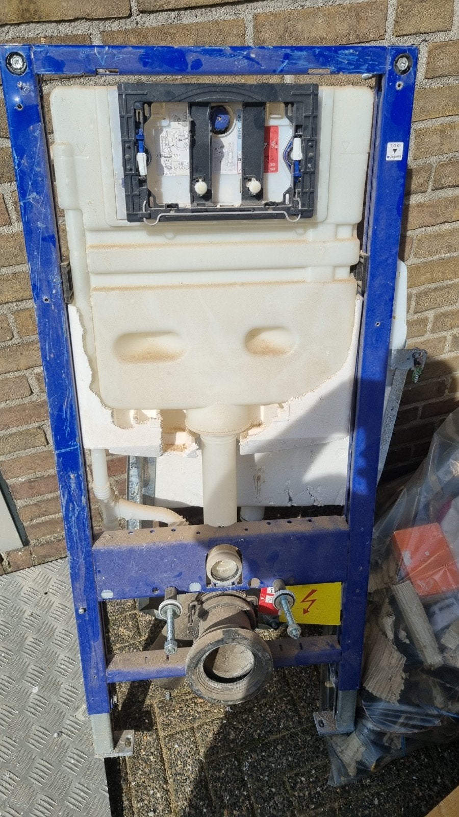 Geberit inbouwreservoir, Doe-het-zelf en Verbouw, Sanitair, Ophalen, Gebruikt, Toilet
