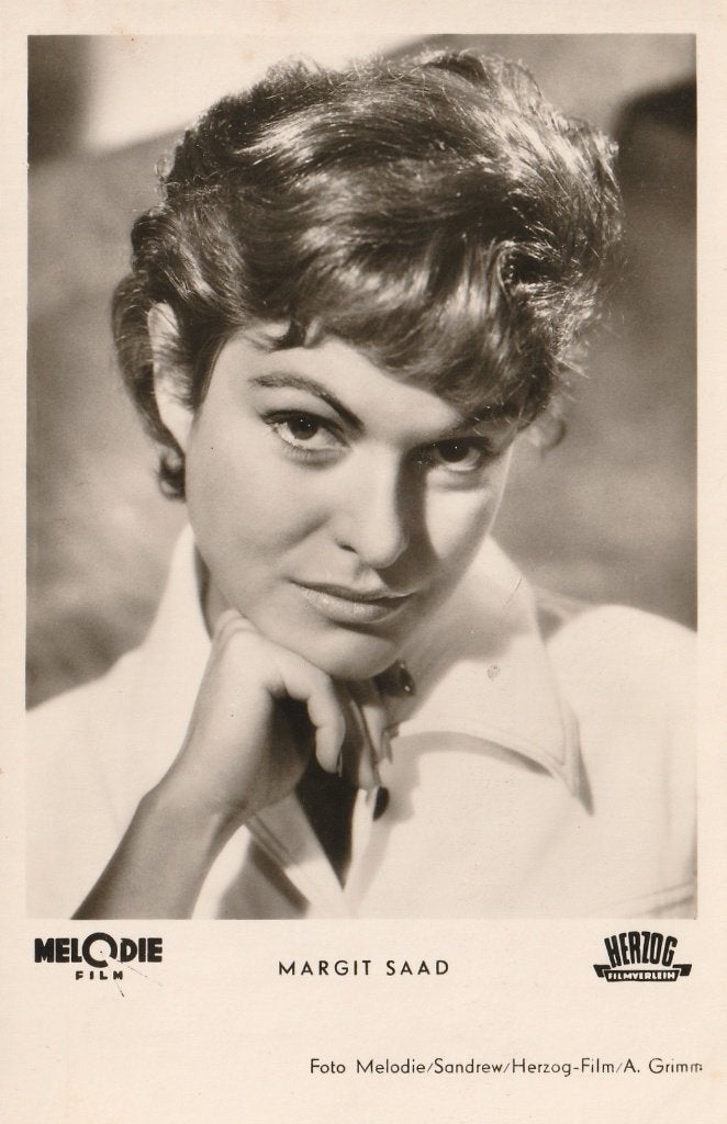 Oude Kaart Margit Saad, Verzenden, 1940 tot 1960, Ongelopen, Sterren en Beroemdheden