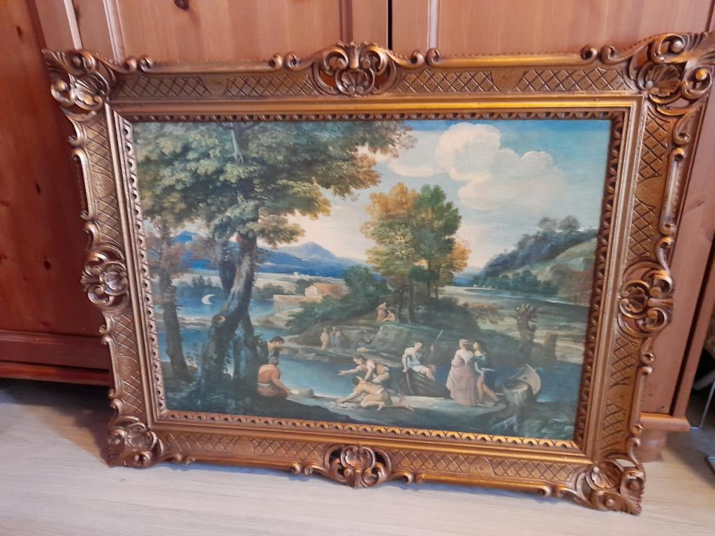 Leuk schilderij met kunstoffen lijst., Ophalen of Verzenden