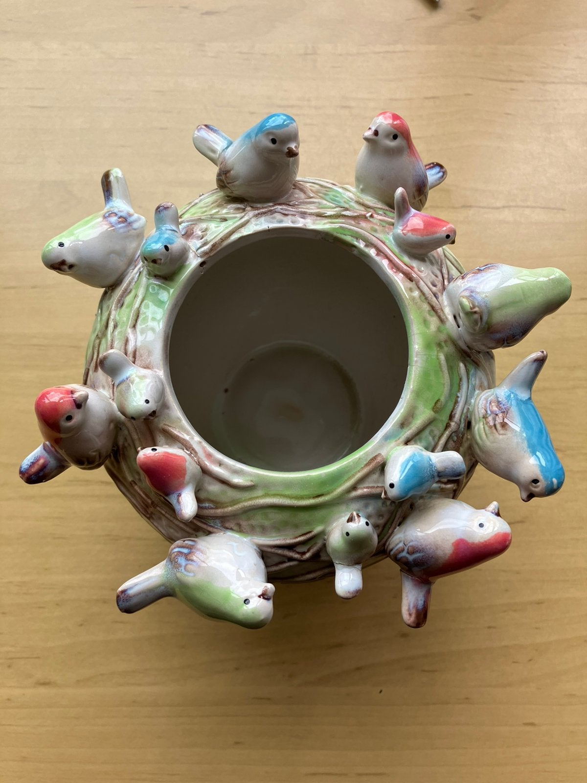 Vaas met vogels, Ophalen