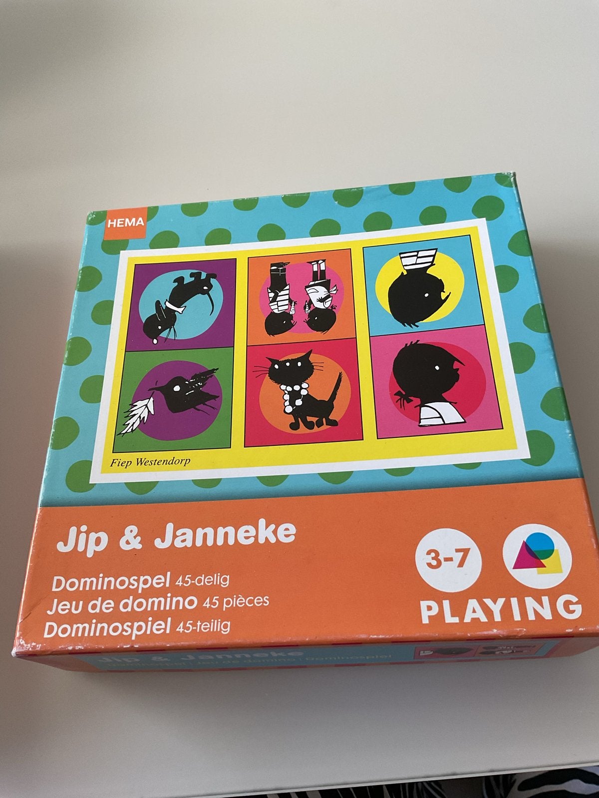HEMA Jip en Janneke dominospel 45-delig, Ophalen of Verzenden, Zo goed als nieuw