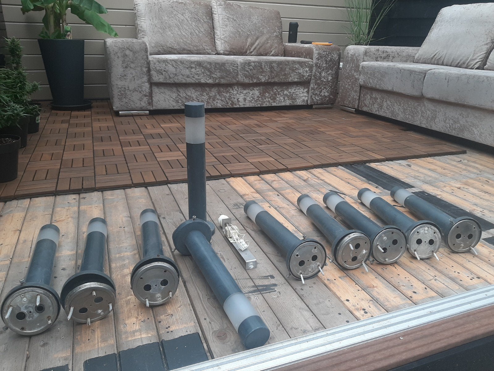 Buitenverlichting voor grond of tegels - Set van 8, Tuin en Terras, Overige materialen, Gebruikt, Minder dan 50 watt, Ophalen of Verzenden