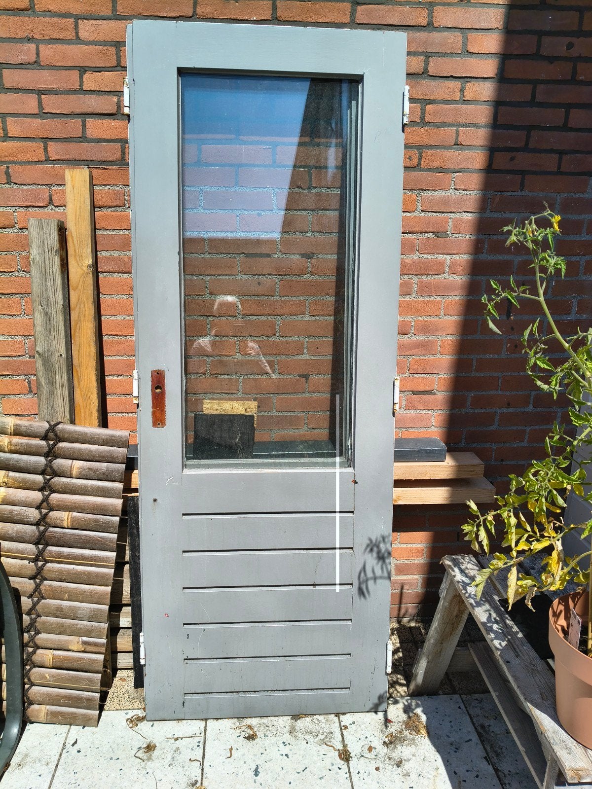 2 x merbau deuren met slot maat 73x197, Ophalen