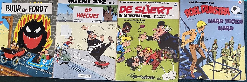 4 Strips, Gelezen, Diverse auteurs, Ophalen of Verzenden, Meerdere stripboeken