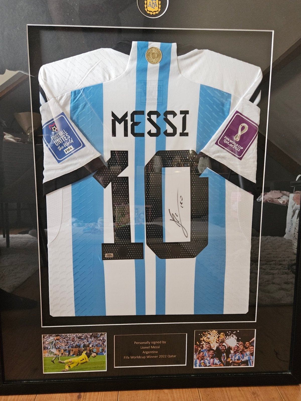Gesigneerd shirt Messi wk 22, Verzamelen, Ophalen, Nieuw, Buitenlandse clubs, Shirt