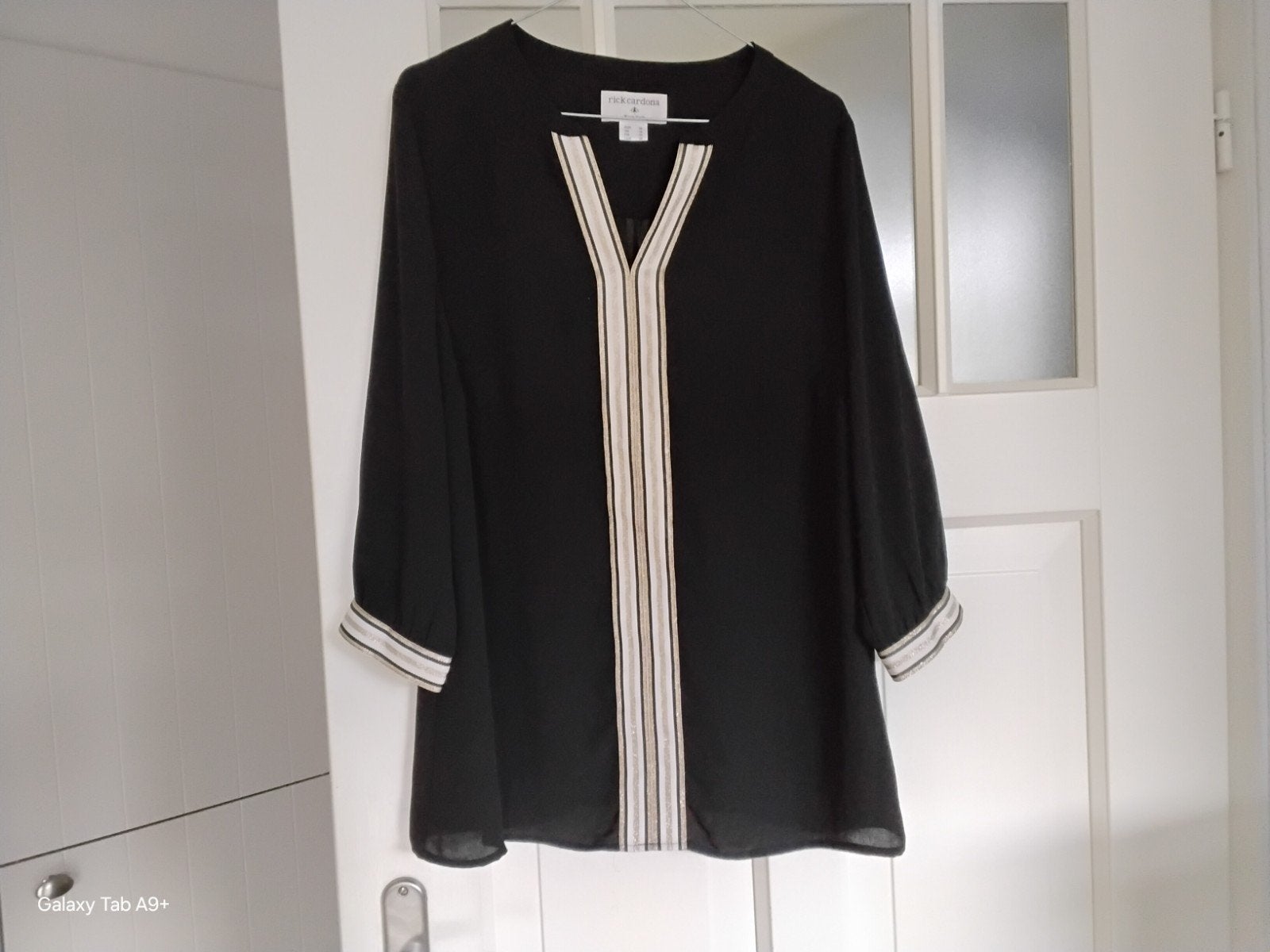 BLOUSE     RICK    CARDONA       maat      42., Ophalen of Verzenden, Zo goed als nieuw, Maat 42/44 (L), Blauw