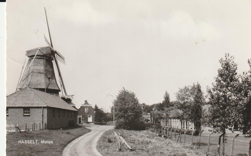 Hasselt, Ophalen of Verzenden, 1940 tot 1960, Gelopen, Overijssel