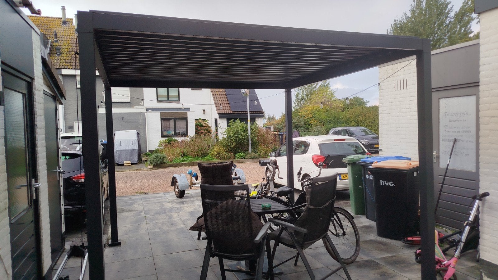 Aluminium pergola terrasoverkapping, Ophalen, Zo goed als nieuw