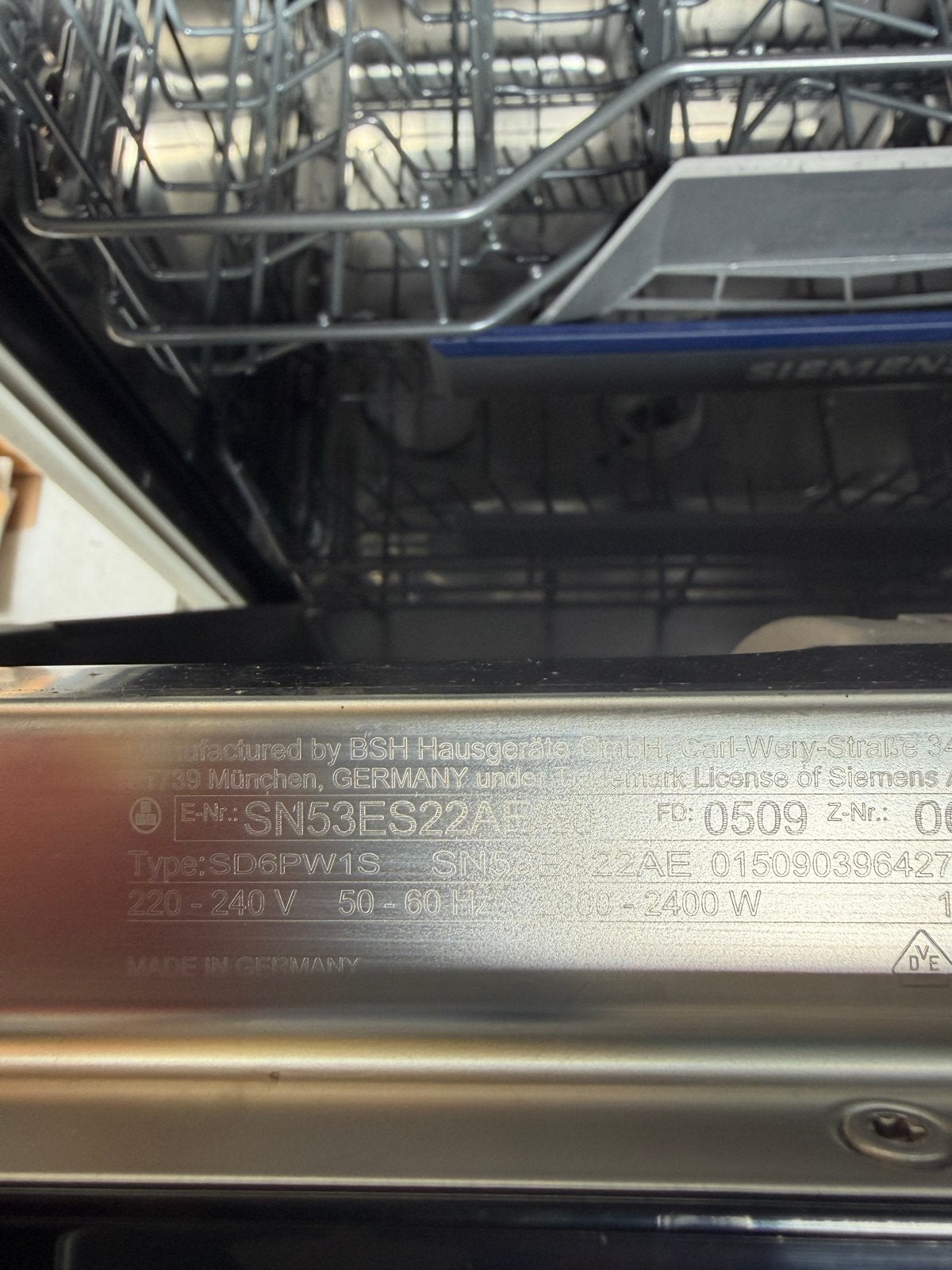 Siemens SN53ES22AE Inbouw Vaatwasser - Zo goed als nieuw, Ophalen, 60 cm of meer, Eco programma, Zo goed als nieuw