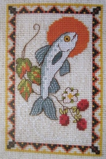 Borduurpatroon  Zalm Vis  nr 5641, Verzenden, Nieuw, Handborduren, Patroon