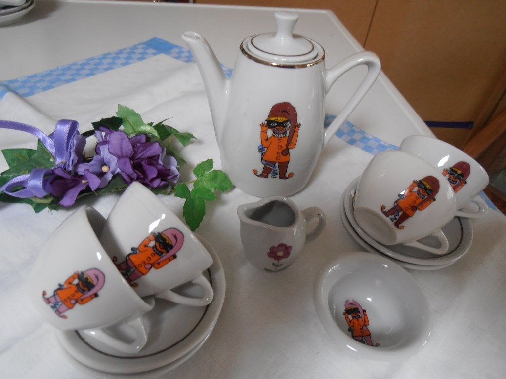 Vintage compleet kinderserviesje(4), Antiek en Kunst, Ophalen of Verzenden