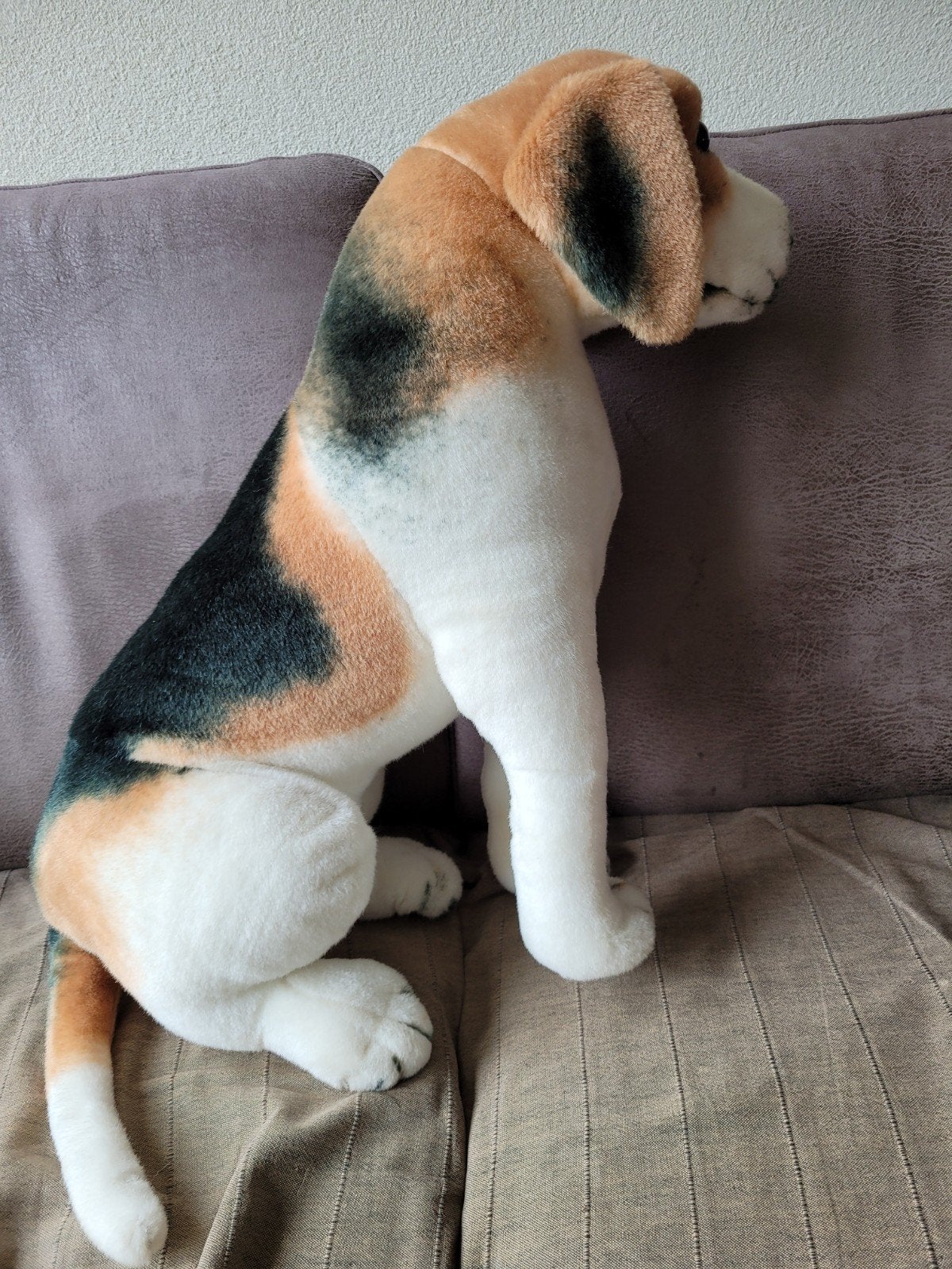 Grote Beagle knuffel - 50 cm hoog, Zo goed als nieuw, Middelgroot (20 tot 80 cm), Wit, Hond