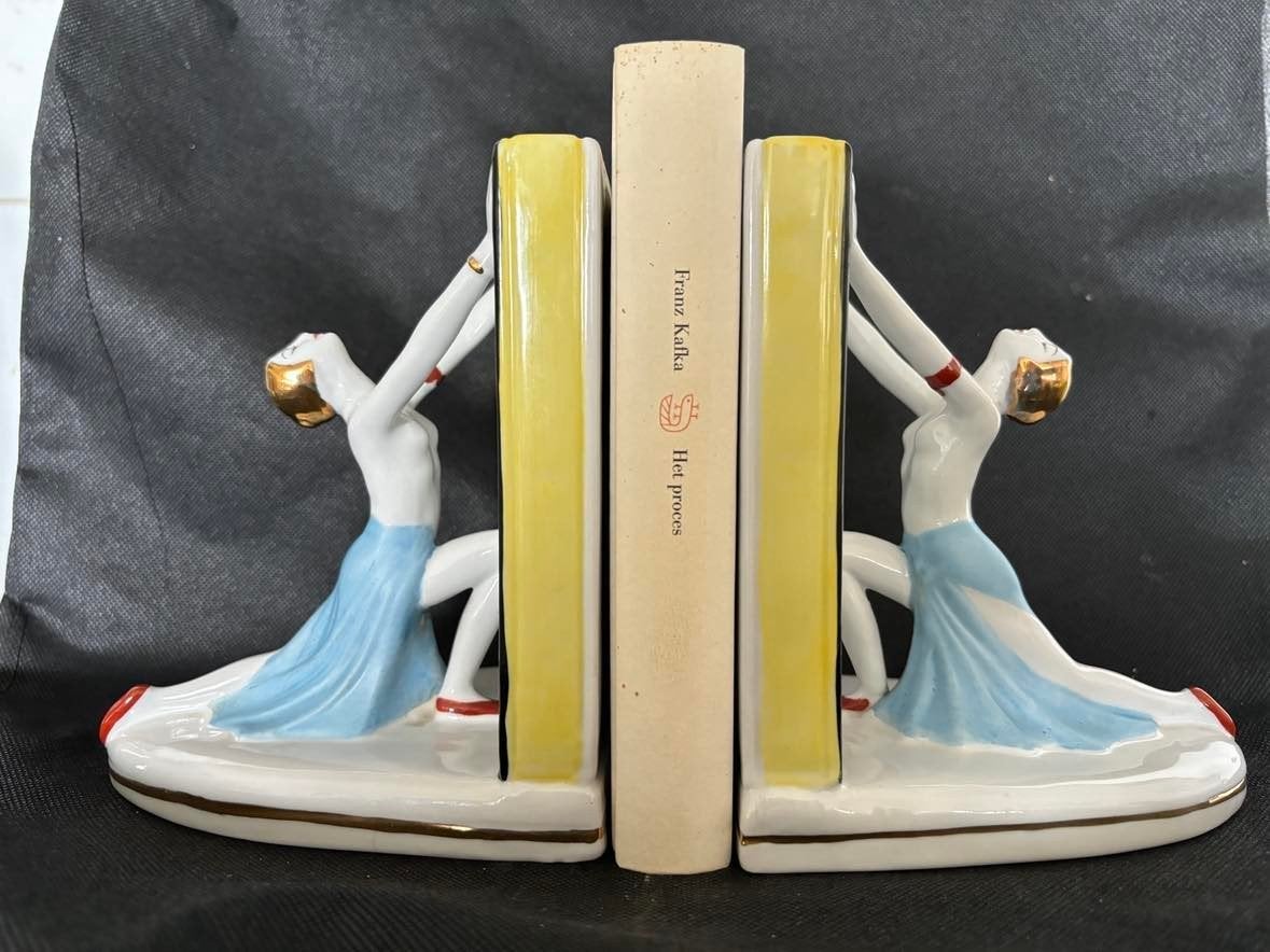 Art Deco Boekensteunen - Danseressen circa 1930, Antiek en Kunst, Ophalen