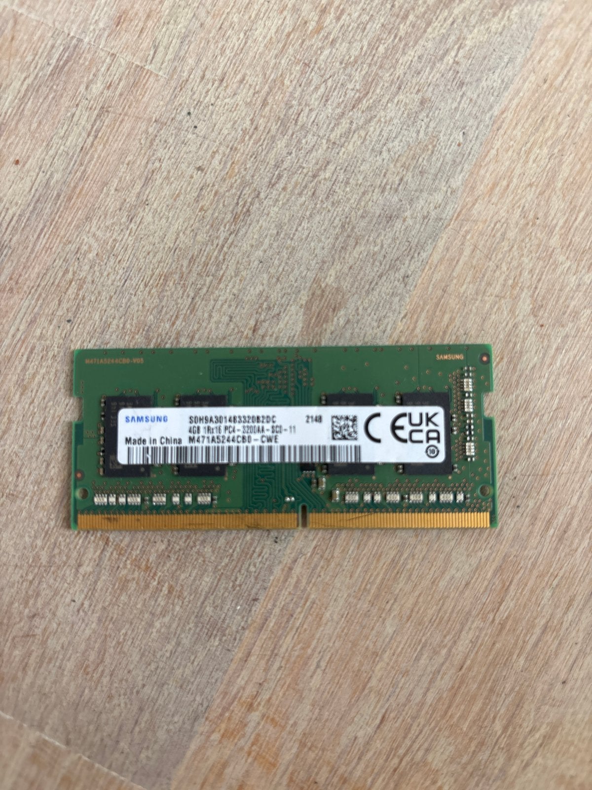 Samsung 4GB DDR4 RAM, Computers en Software, RAM geheugen, Gebruikt, DDR4, Ophalen of Verzenden, Laptop