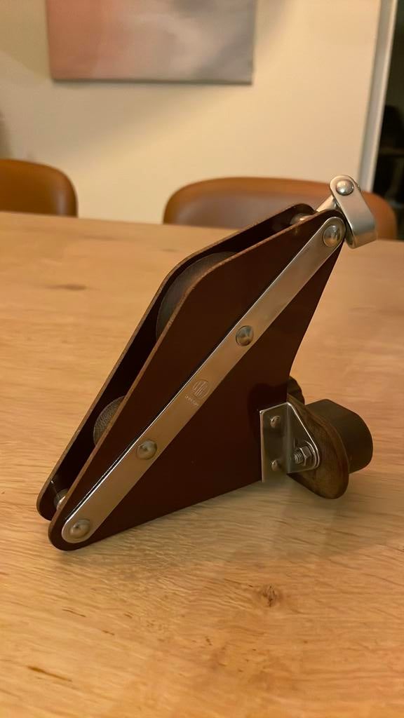 zgan HYE dubbelschijfs vioolblok met klem en hondsvot, Ophalen of Verzenden, Zo goed als nieuw, Tuigage en Masten, Zeilboot
