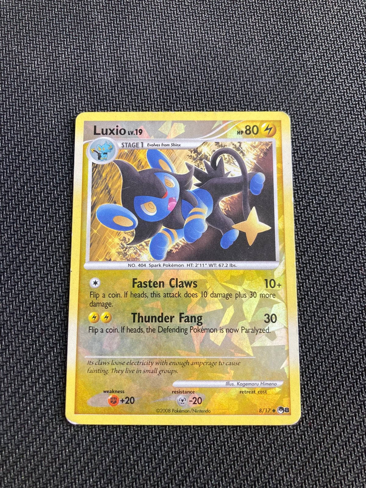 Pokemon kaart Luxio Cracked Ice Reverse Holo, Ophalen of Verzenden, Zo goed als nieuw