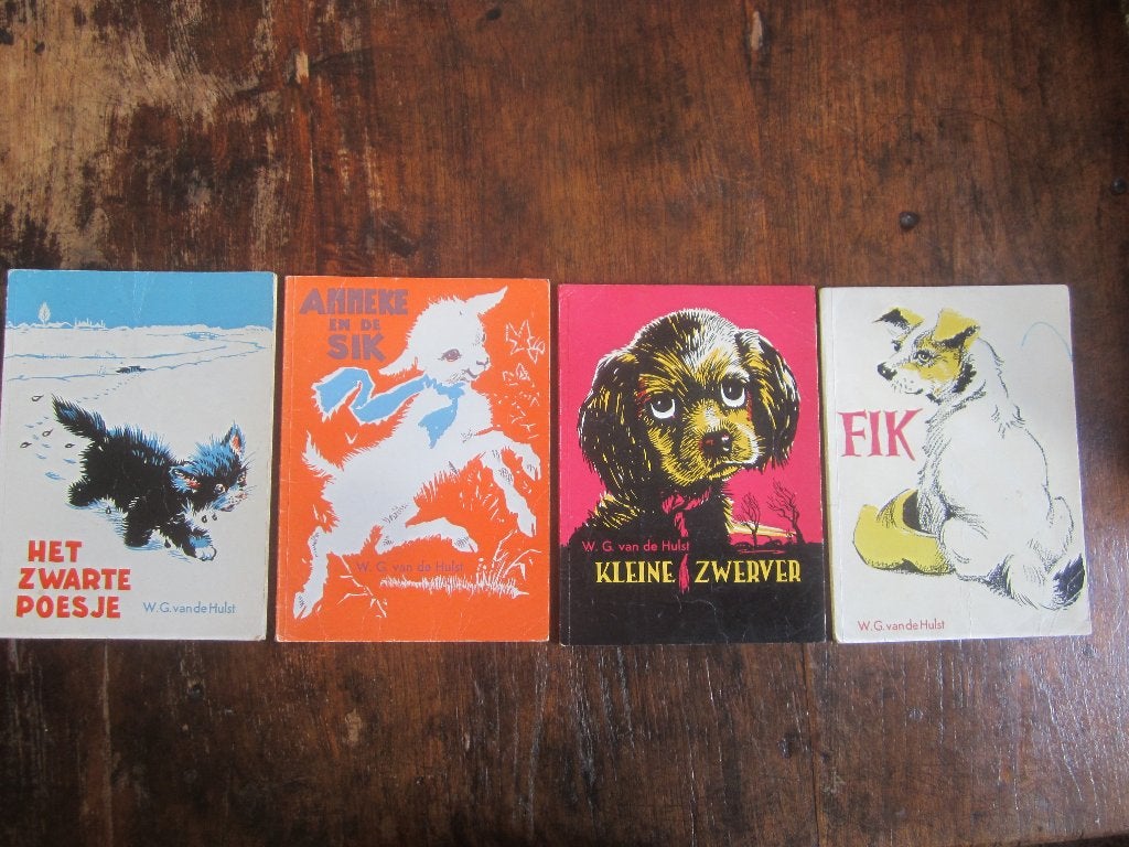 WG van de Hulst 4 Belgische uitgaven Poesje/zwerver/sik/Fik, Boeken, Ophalen of Verzenden, Gelezen, Fictie algemeen