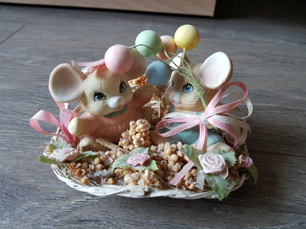 Drie decoratieve en schattige muizenbeeldjes, Ophalen of Verzenden, Zo goed als nieuw, Dier