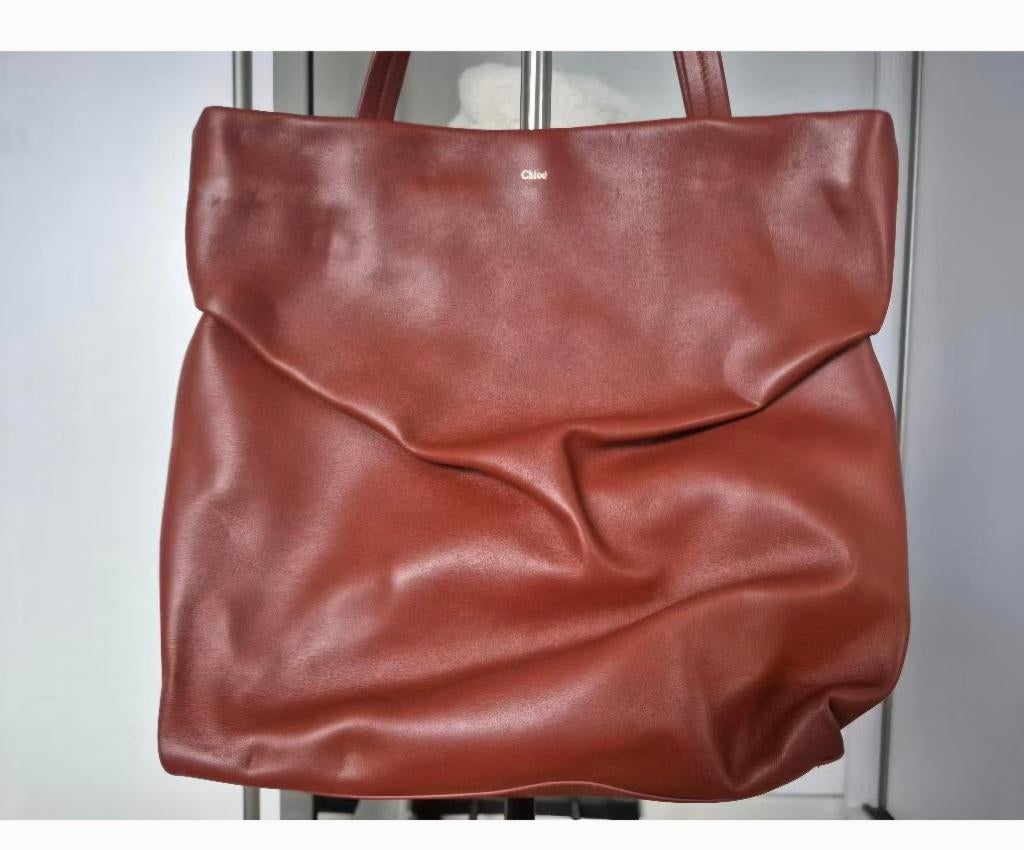 Chloe Judy leren tas, Sieraden, Tassen en Uiterlijk, Tassen | Damestassen, Ophalen of Verzenden, Gebruikt, Bruin, Handtas