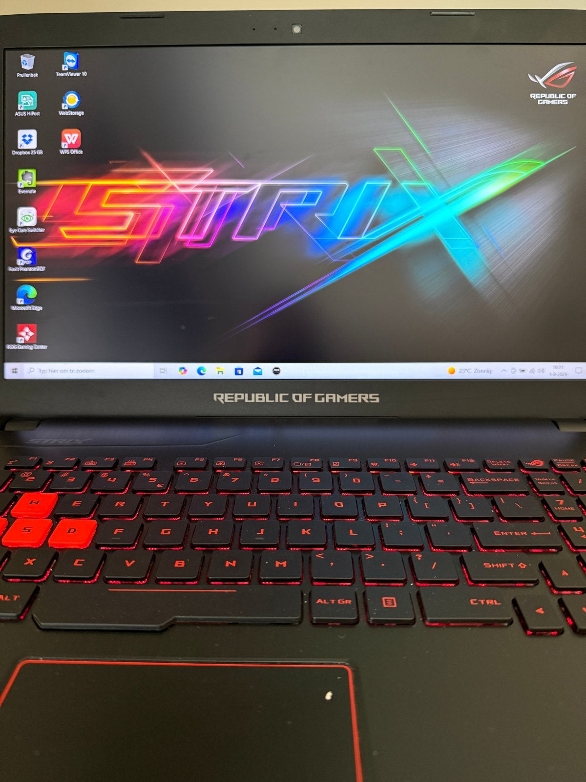 ASUS ROG Strix GL553VW-FY089T Gaming Laptop, Computers en Software, Gebruikt, Met videokaart, 2 tot 3 Ghz, 8 GB