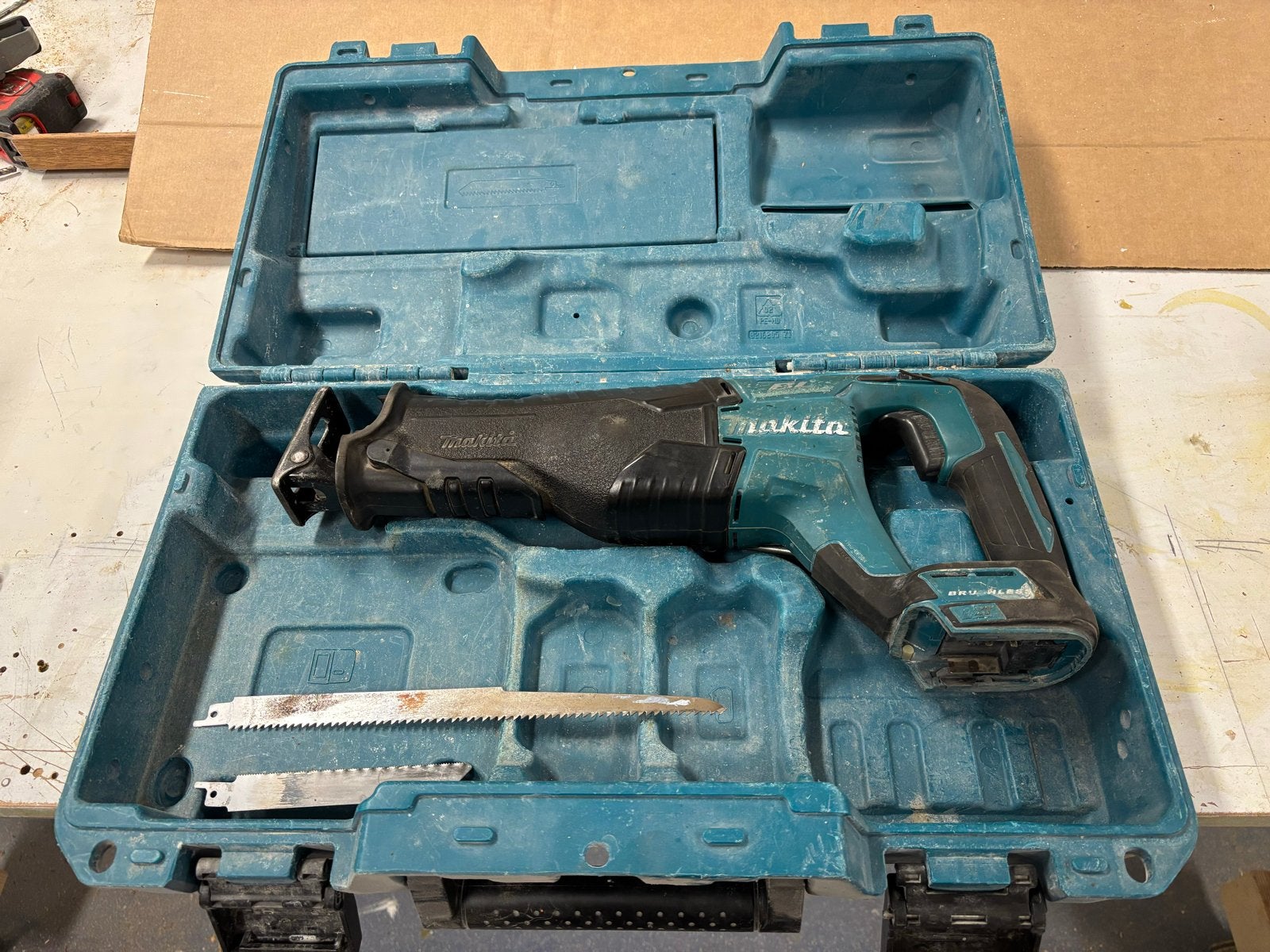 Makita DJR187ZK Reciprozaag in koffer, Ophalen, Gebruikt, Zaag, Makita