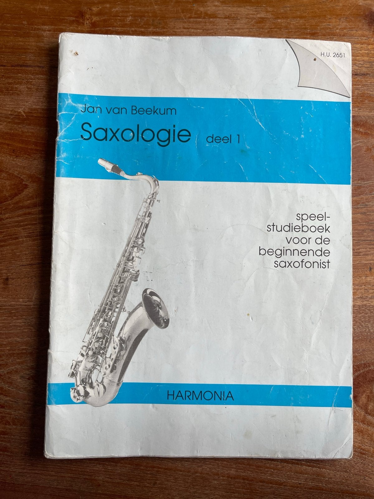 Saxologie deel 1 - Speel- en studieboek voor saxofonist, Ophalen of Verzenden, Gebruikt, Houtblazer