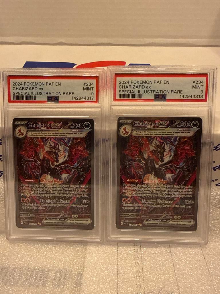 2x PSA 9 Charizard ex Special Illustration Rare #234, Ophalen of Verzenden, Nieuw