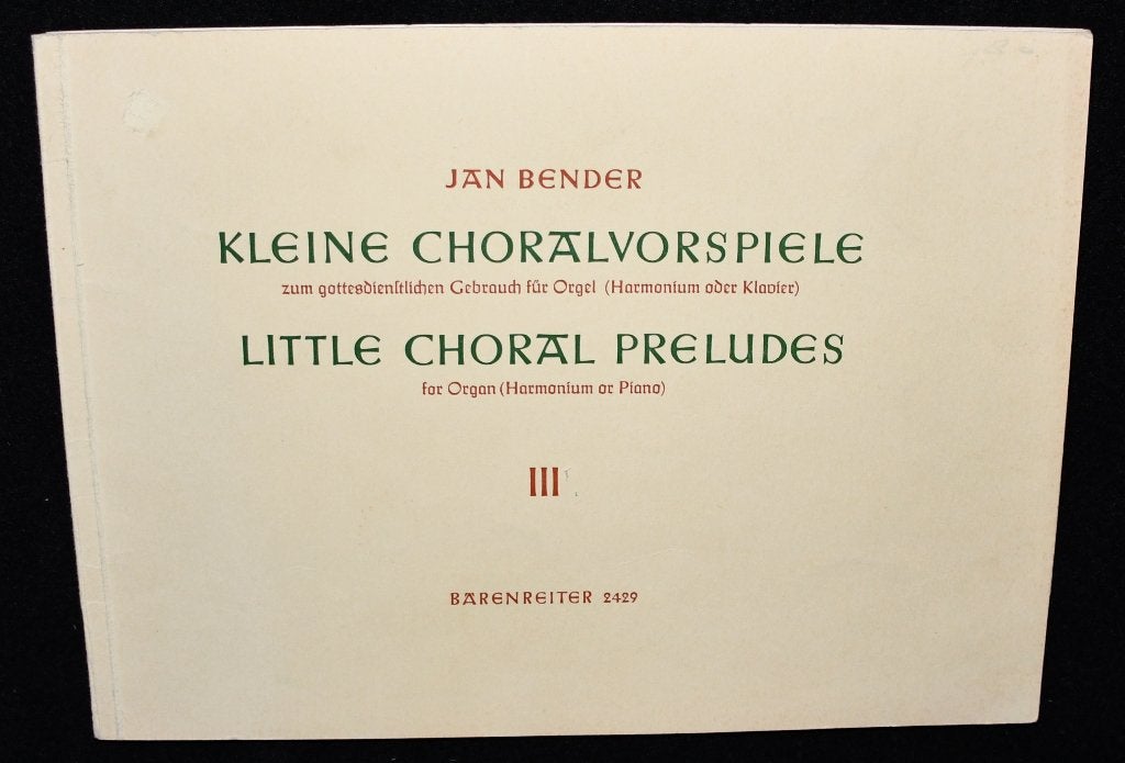 Jan Bender - Kleine Choralvorspiele - Zum Gottesdienftlichen, Orgel, Gebruikt, Klassiek, Ophalen of Verzenden
