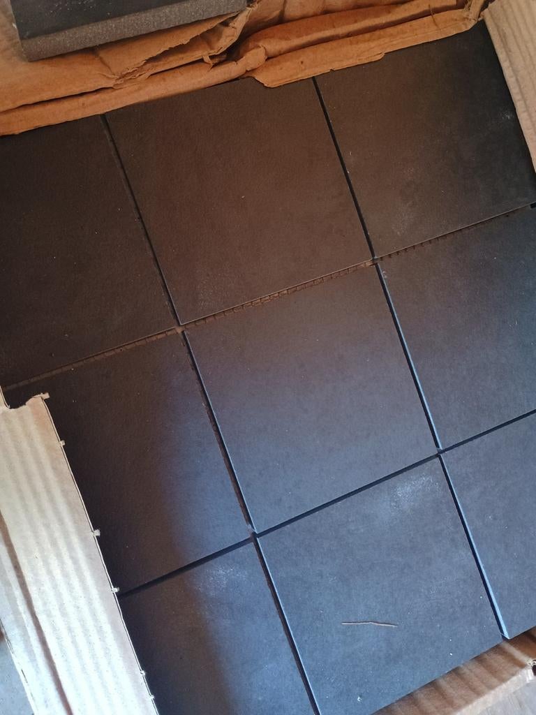 Vloertegels 10x10 zwart en wit, Doe-het-zelf en Verbouw, Tegels, Ophalen, Keramiek, Nieuw, Minder dan 5 m²
